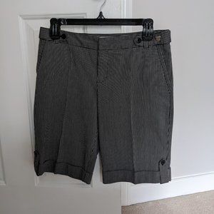 Luella for Target gray/black pinstripe women's bermuda work shorts